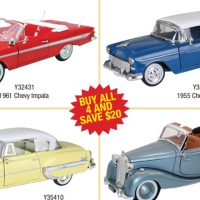 Set of 4 Classic Collectible Cars (HP134)