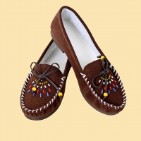 Fleecy Beaded Moccasins