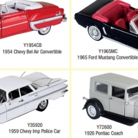 Set of 4 Classic Collectible Cars with Free Ford Pick Up
