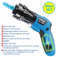 56 Piece Drill and Screwdriver Set