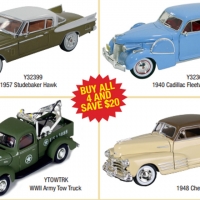 Set of 4 Classic Collectible Cars (HP133)