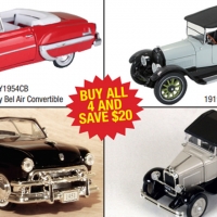 Set of 4 Classic Collectible Cars (AA79)