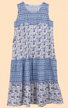 Sleeveless Tiered Loungedress