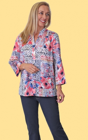 Patchwork Print Shirt