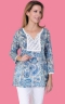Cotton Paisley Tunic with Lace