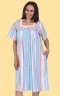 Stripe Snap Button Front Duster
