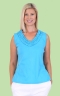 Sleeveless Top with Ruffle Neckline