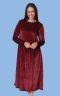 Long Sleeve Velour Dress