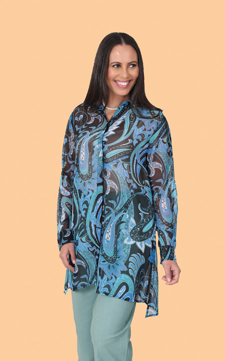 Paisley Georgette Shirt