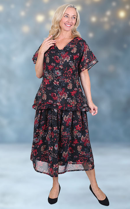 Georgette Top & Skirt