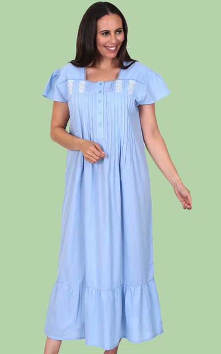 Health Pride - Cap Sleeve With Lace Nightgown