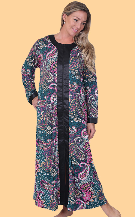 Black Trim Paisley Lounger