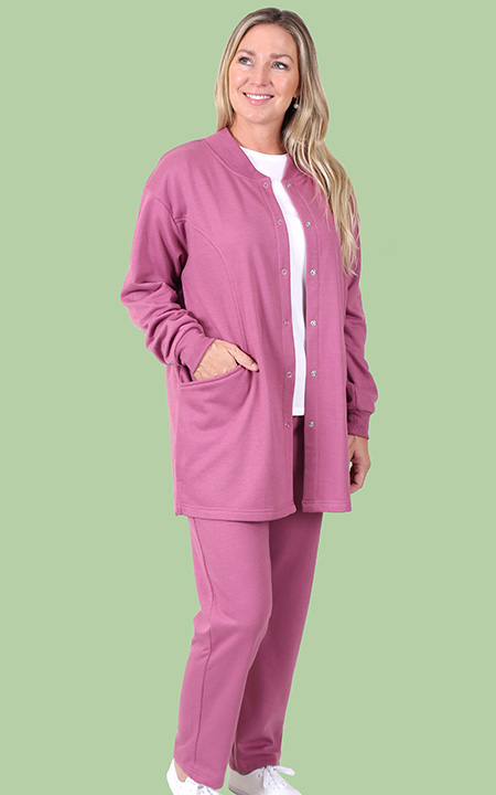 Longline Fleece Cardigan And Pants