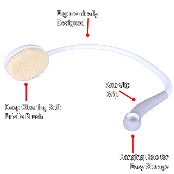 Health Pride Curved Back Brush