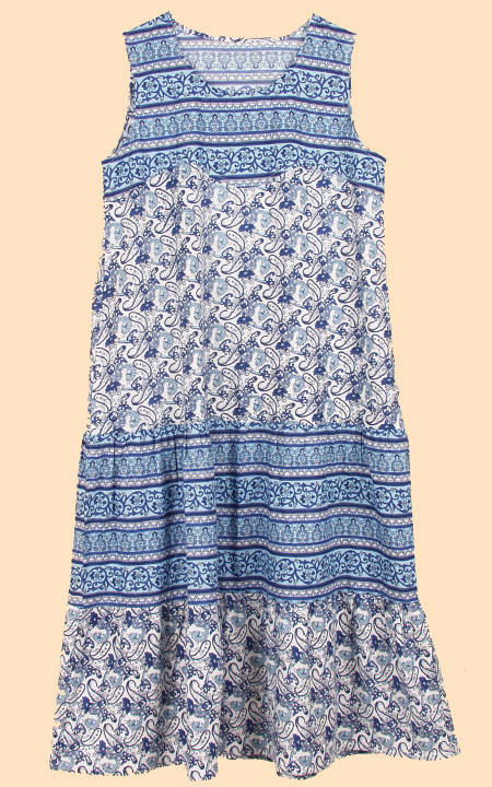 Sleeveless Tiered Loungedress