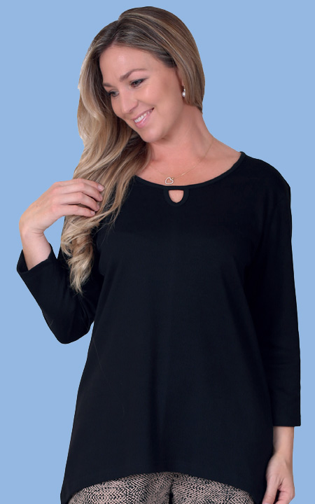 Hi-Lo Top Black