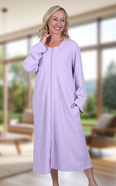 Waffle Zip Robe