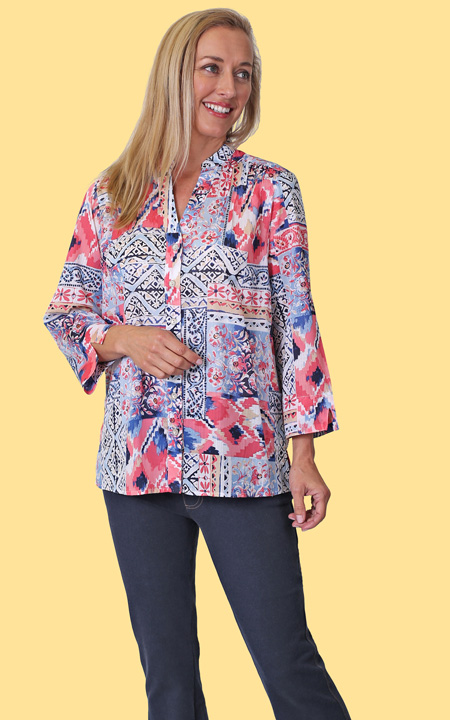 Patchwork Print Shirt