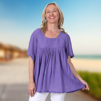 Square Neck Gauze Tops