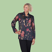 Satin Tie Front Blouse