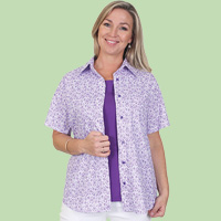 2 Piece Print Shirt with Tank