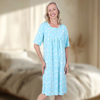 Print Short Sleeve Nightgown