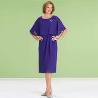 Capelet Dress With Free Pin