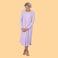 Embroidered Pointelle Gown