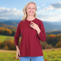 Three Quarter Sleeve Henley Top