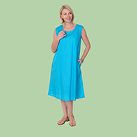 Solid Woven Cotton Sundress