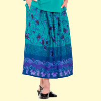 Border Print Skirt
