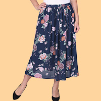 Floral Skirt with Lining