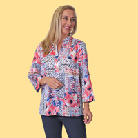 Patchwork Print Shirt