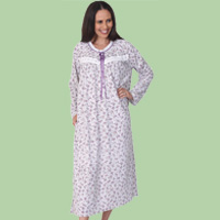 Purple Ditsy Print Nightgown