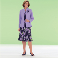 4 Piece Lilac Print Wardrober